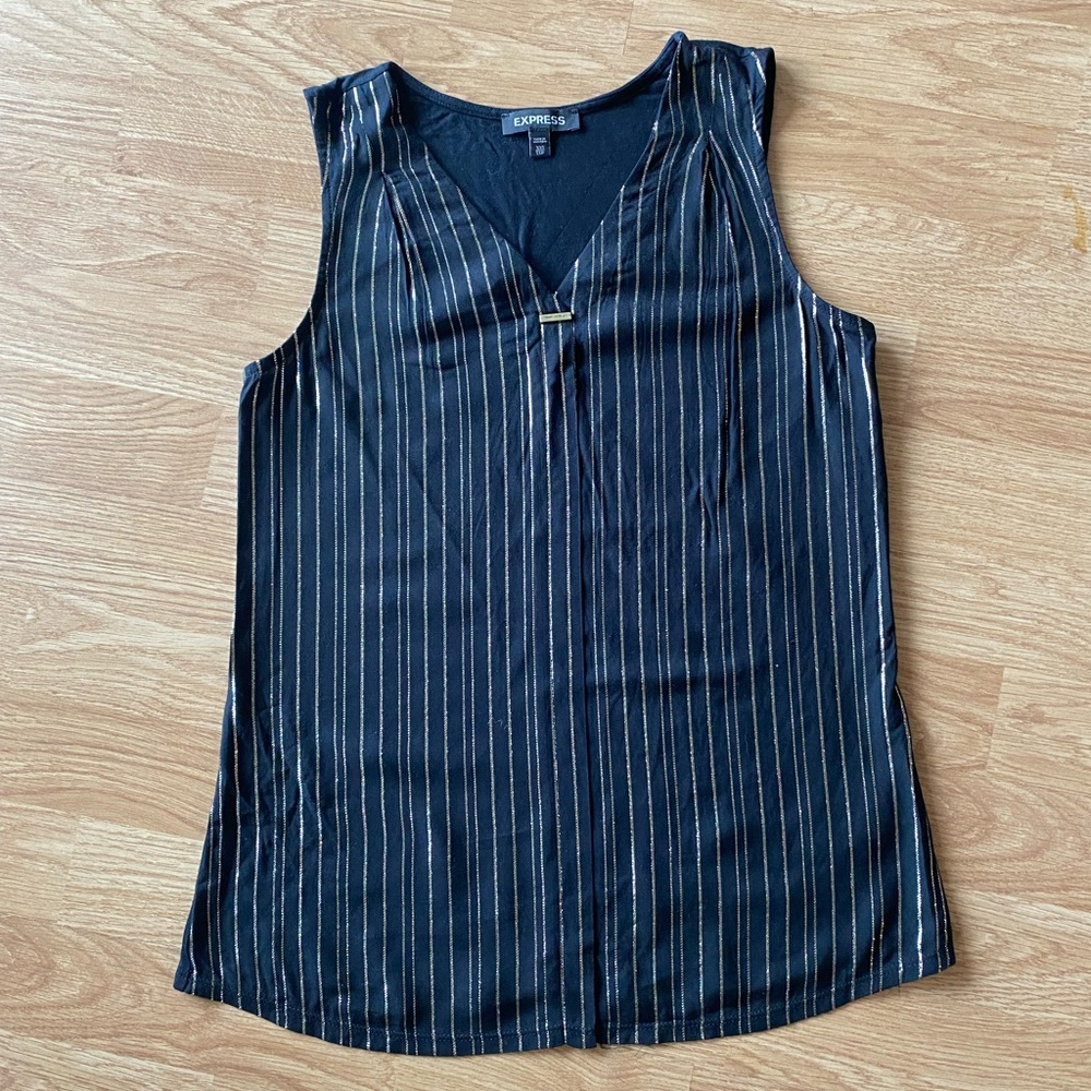 Express Black & Gold Tank Top